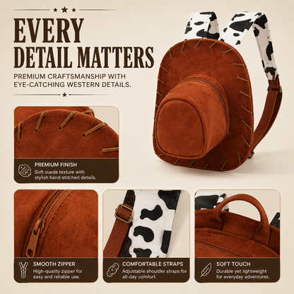 🎒🤠 Vintage Cowboy Hat-Shaped Backpack – Standout Western Style