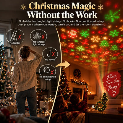 #1 Best-Seller 🔥🎄Christmas Ceiling Projector – 6 Magical Light Effects for Instant Holiday Magic ✨