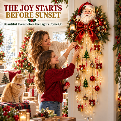 🎅✨ Christmas Magic Cascading Santa Wall Light – 🎅A Show-Stopping Holiday Display for Your Home 🎄🏠