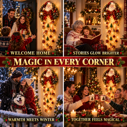 🎅✨ Christmas Magic Cascading Santa Wall Light – 🎅A Show-Stopping Holiday Display for Your Home 🎄🏠