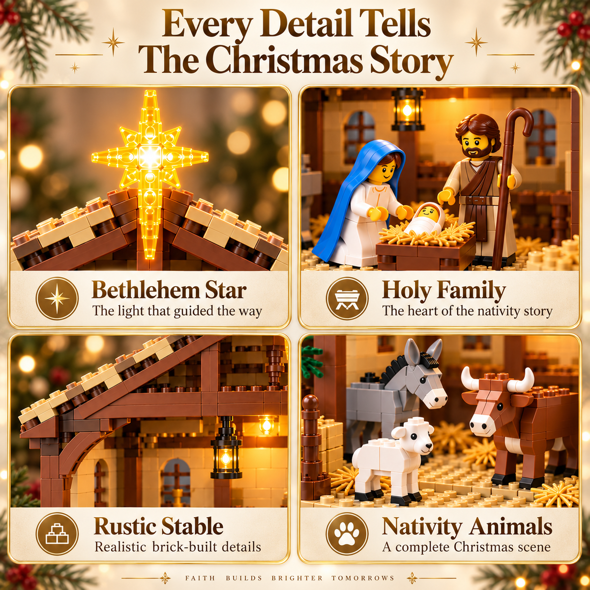 🎄 Christmas Special 50% OFF✨🌟The Nativity Story Building Block Set