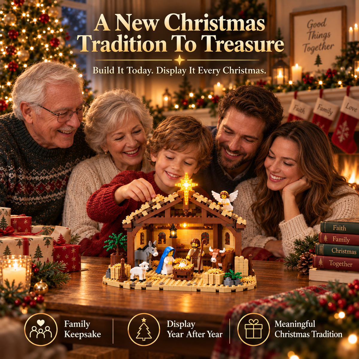 🎄 Christmas Special 50% OFF✨🌟The Nativity Story Building Block Set