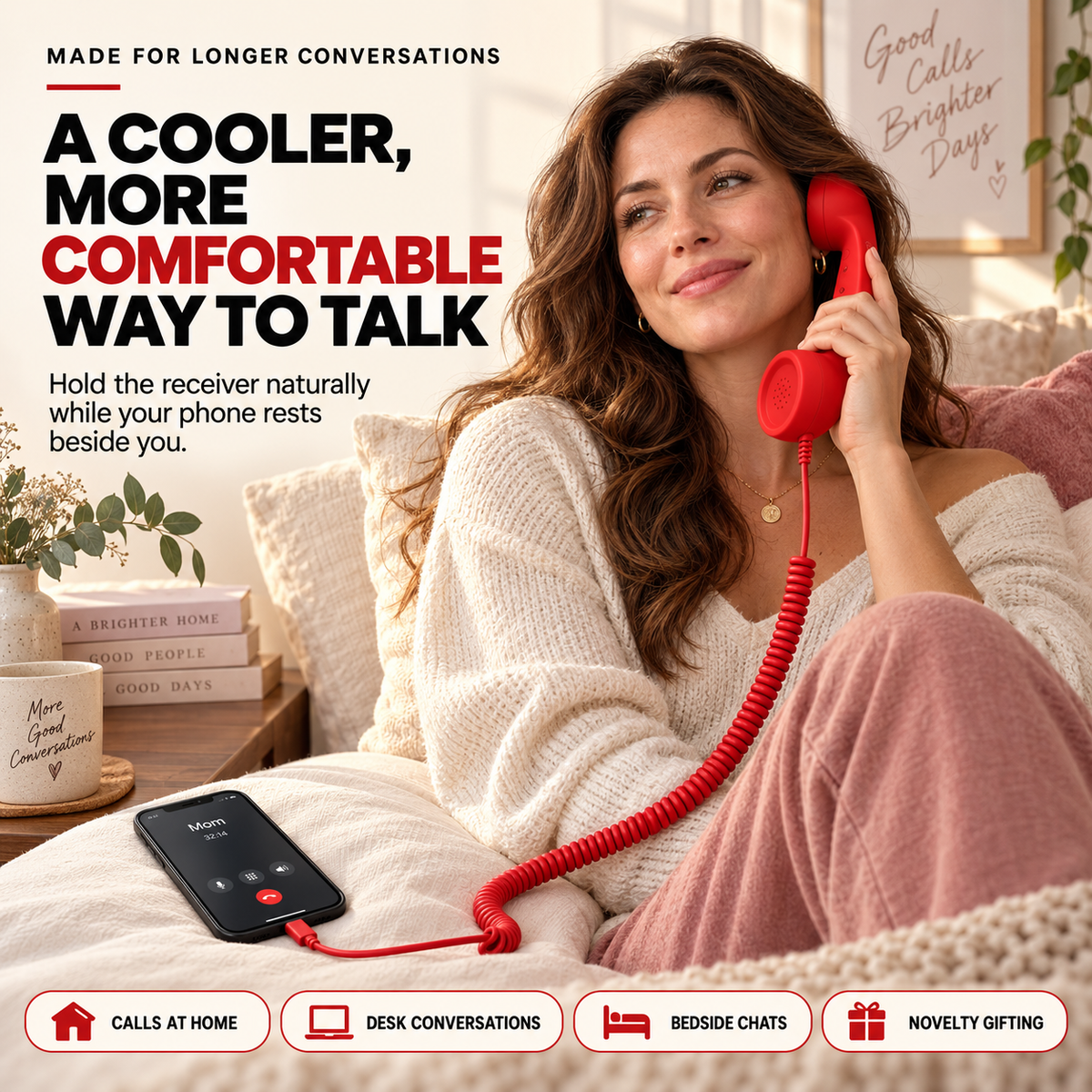 💥Hot Sale 50% Off -☎️ Retro Wired Phone Handset for Smartphones