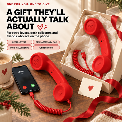 💥Hot Sale 50% Off -☎️ Retro Wired Phone Handset for Smartphones