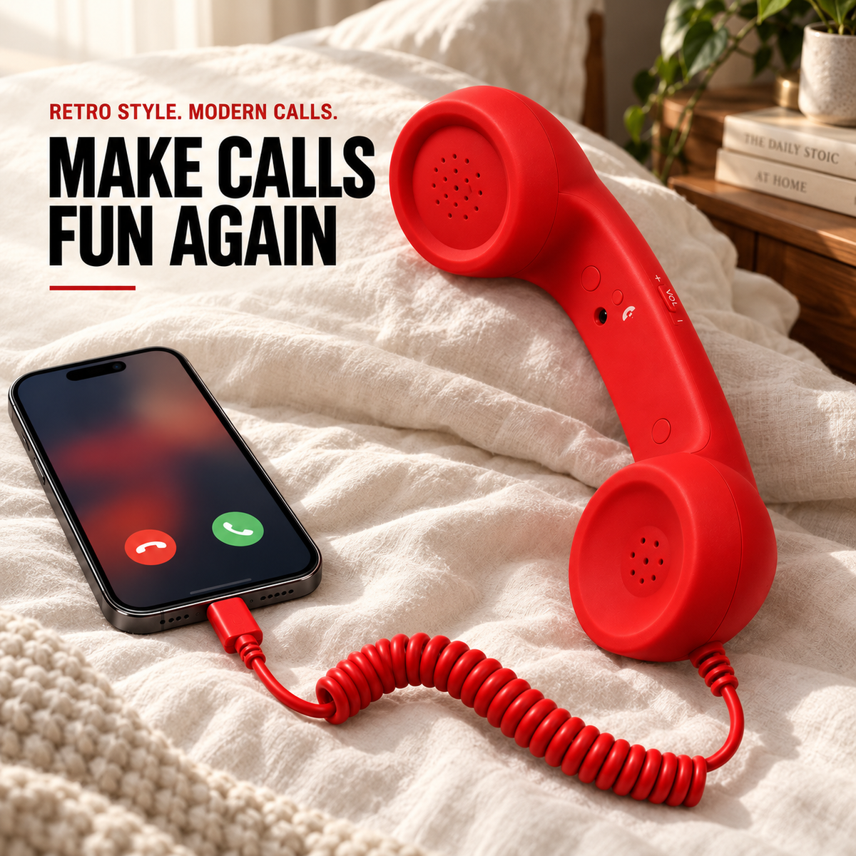 💥Hot Sale 50% Off -☎️ Retro Wired Phone Handset for Smartphones