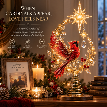 ❤️Cardinal Heaven’s Light Tree Topper🐦🎄