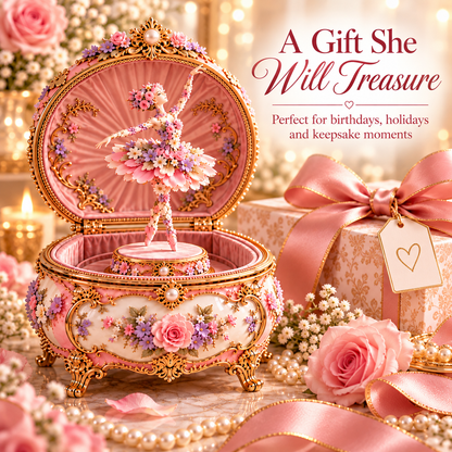 🦋🌸 50% OFF Floral Ballerina Music Box – A Romantic Keepsake With a Magical Butterfly Reveal