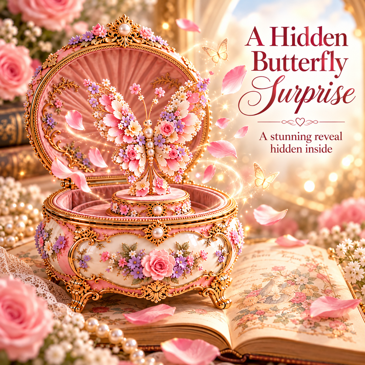 🦋🌸 50% OFF Floral Ballerina Music Box – A Romantic Keepsake With a Magical Butterfly Reveal