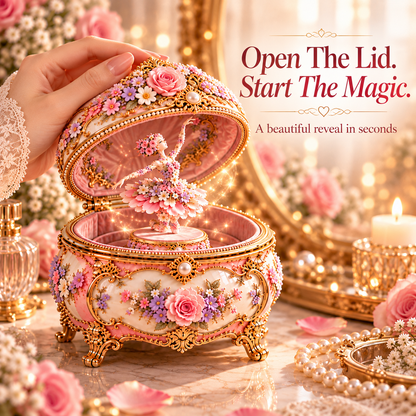 🦋🌸 50% OFF Floral Ballerina Music Box – A Romantic Keepsake With a Magical Butterfly Reveal