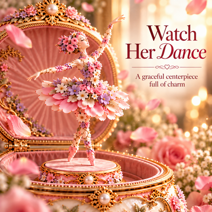 🦋🌸 50% OFF Floral Ballerina Music Box – A Romantic Keepsake With a Magical Butterfly Reveal