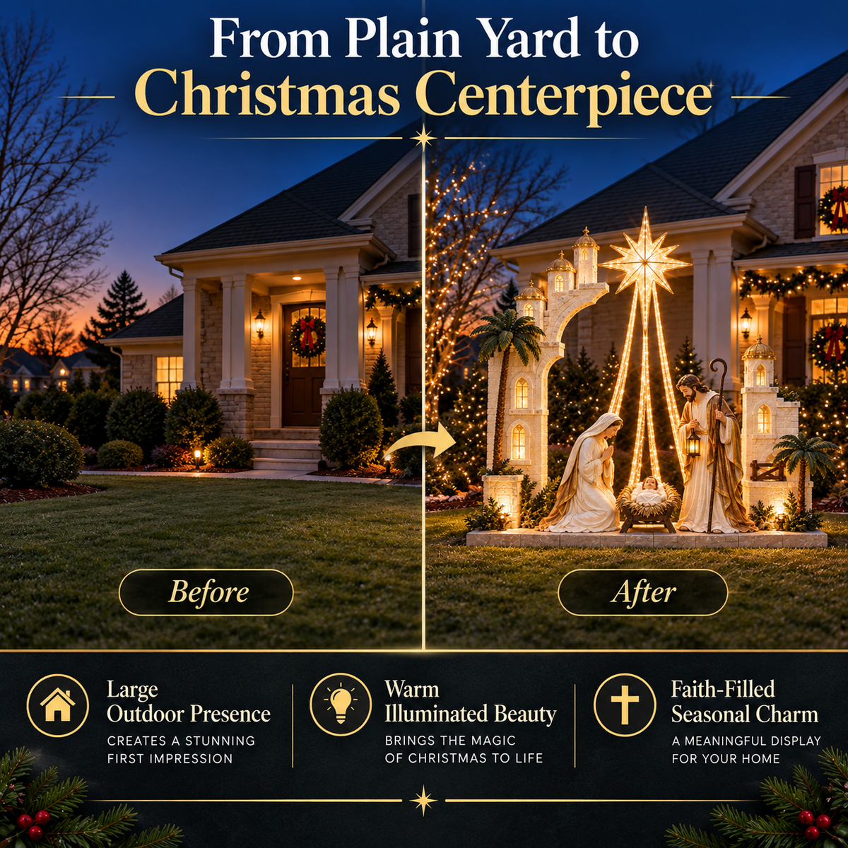 🔥 LAST DAY 49% OFF✨Christmas Star Nativity Scene Light™