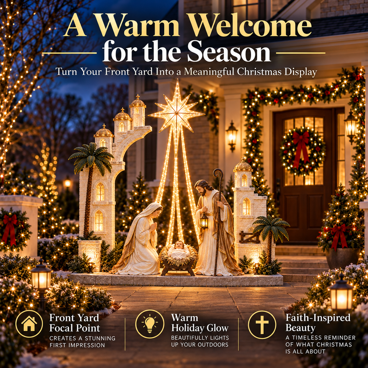 🔥 LAST DAY 49% OFF✨Christmas Star Nativity Scene Light™