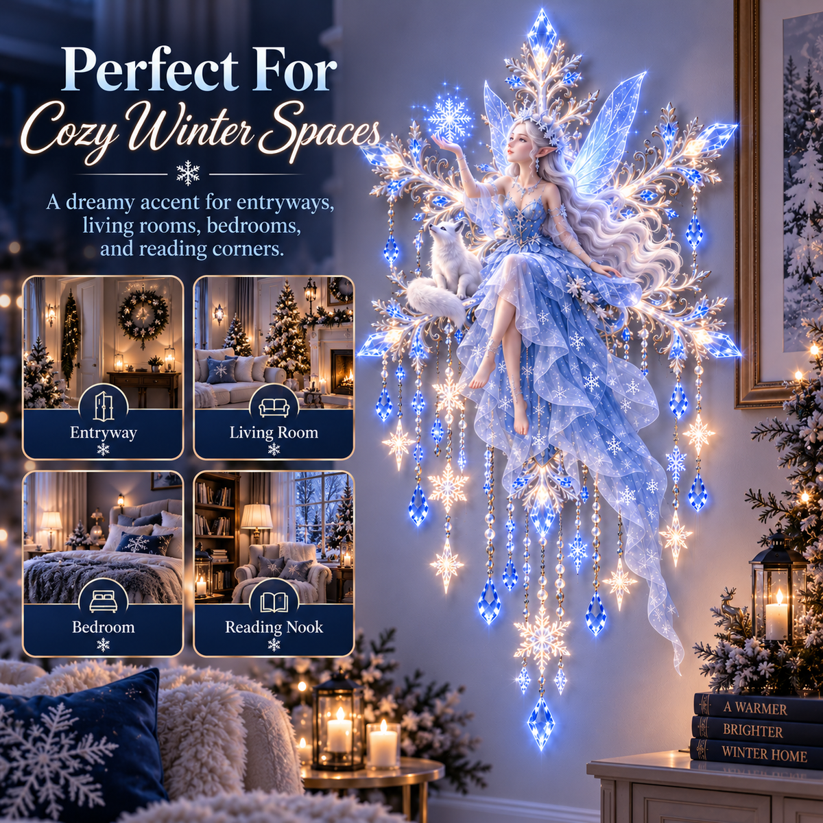 🔥 LAST DAY 49% OFF ❄️Ice Snow Elf Starfall Wall Light