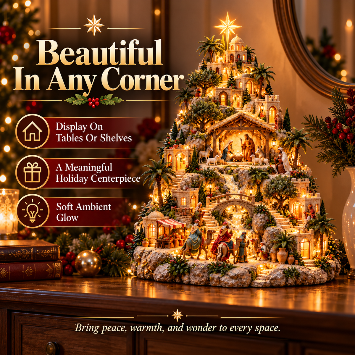 🎄 Last Day 50% OFF-✨ Lighted Bethlehem Nativity Village — A Glowing Christmas Story of Faith & Hope ✝️