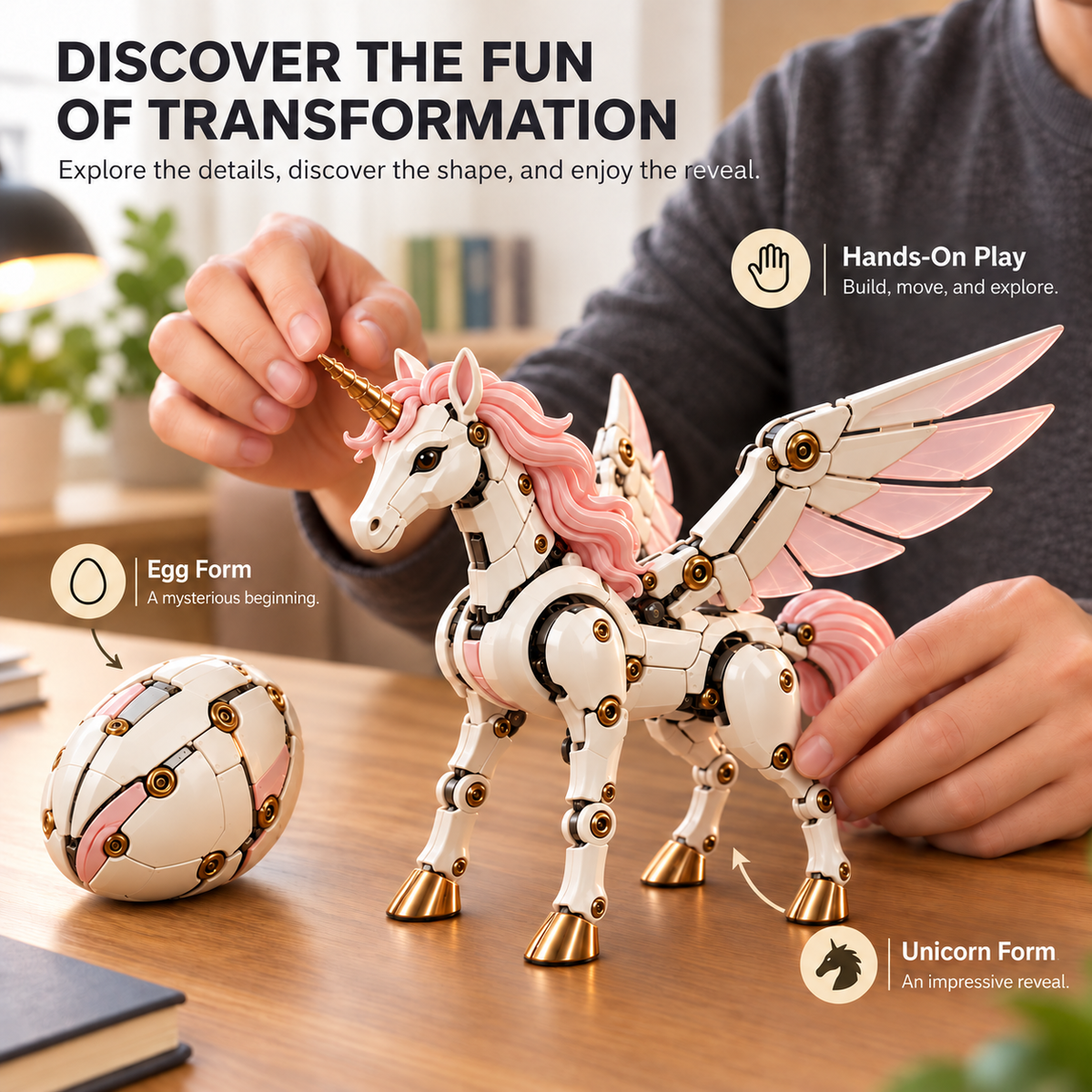 🥚🦄 Transforming Unicorn Egg – One Figure, Two Magical Forms