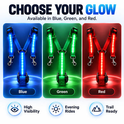 🎁LED Horse Glow Kit – High-Visibility Light-Up Gear for Night Riding, Adjustable & 3 Light Modes