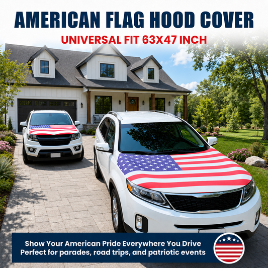 🎉4th Of July Flash Sale 65K+🔥American Car Hood Flag🦅No Glue No Tools🚗 Install in 1 Minute