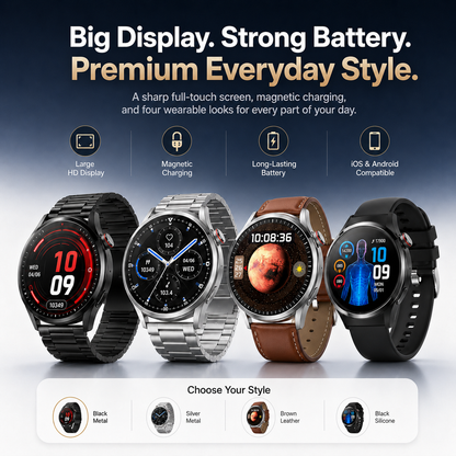❤️Smart Fitness AI Watch with Bluetooth Calling & Daily Activity Tracking