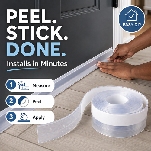🔥55% OFF🛡️Universal Silicone Door Gap Seal Tape – Draft, Dust & Bug Blocker
