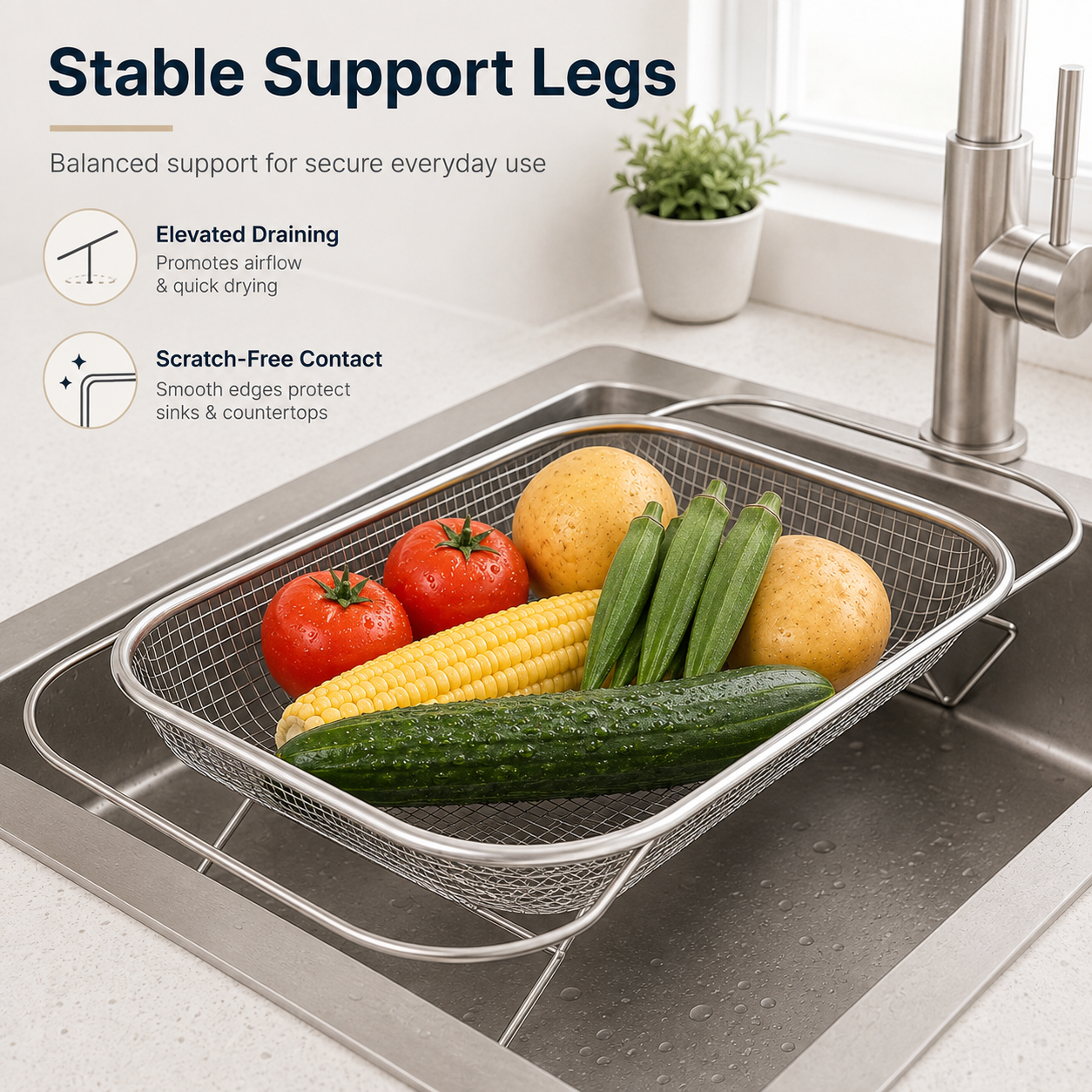 🔥50% OFF TODAY💦Adjustable Over-the-Sink Strainer Basket