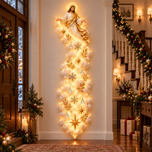 ✨Last Day 50% OFF✨✝️Blessing Jesus Cloud Trail Wall Light | Faith-Filled Christmas Decor