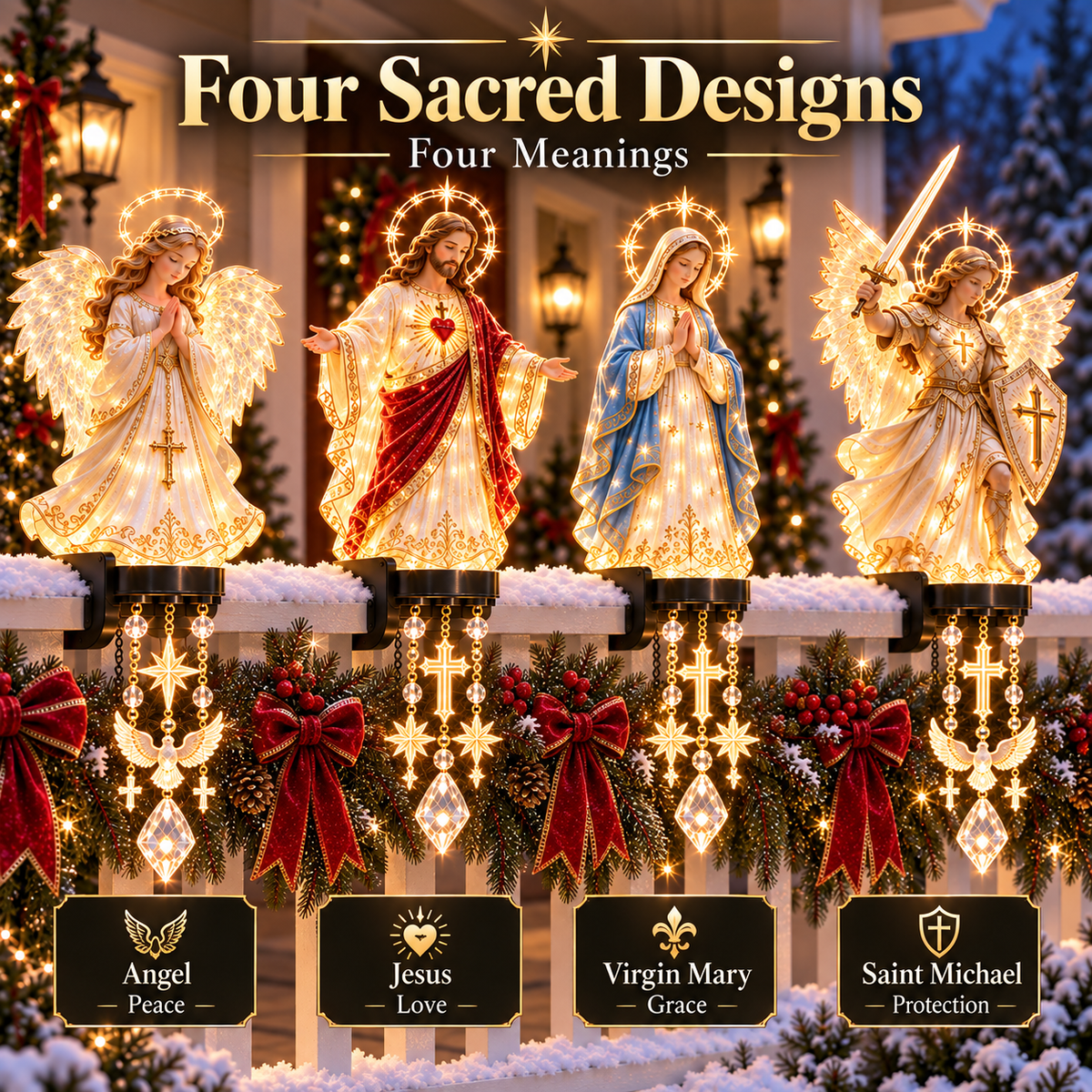 ⏳ Last Day 49% OFF –✨ Christmas Sacred Jesus/Virgin Mary Balustrade Light