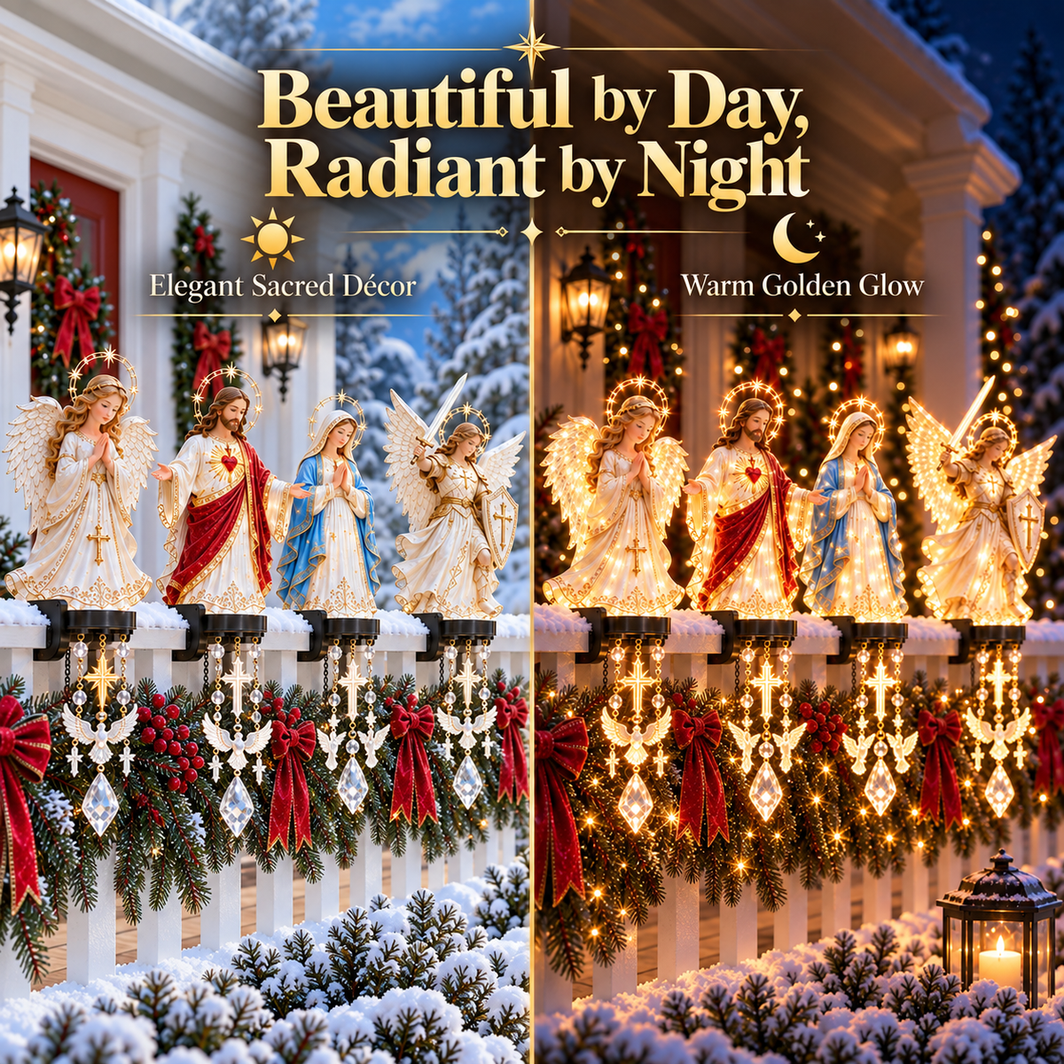 ⏳ Last Day 49% OFF –✨ Christmas Sacred Jesus/Virgin Mary Balustrade Light