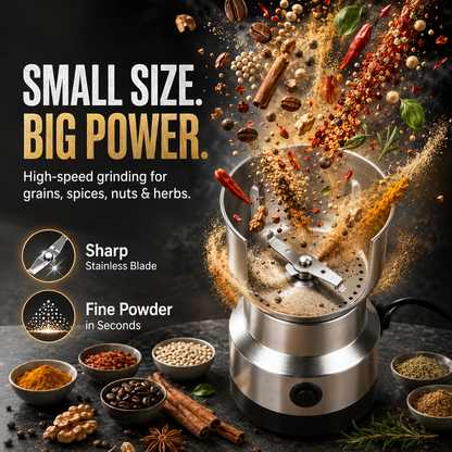 🚀 High-Speed Stainless Steel Grain Grinder