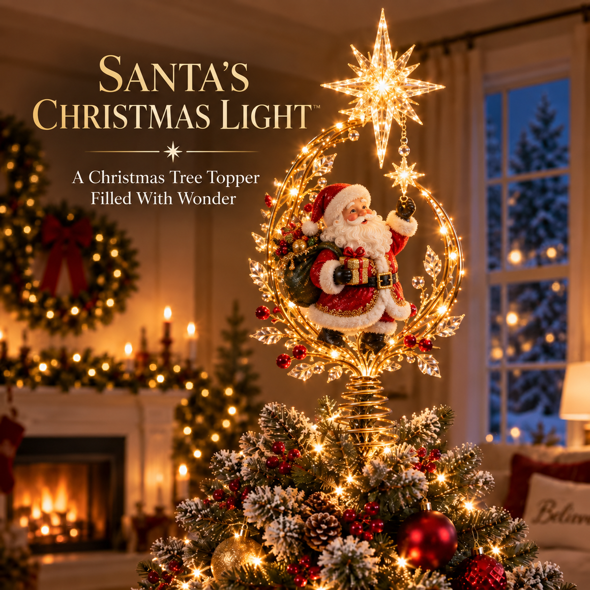 ❤️Cardinal Heaven’s Light Tree Topper🐦🎄