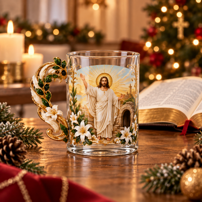 ⏳ Last Day 49% OFF – ✝️ 3D Christian Devotional Glass Mug Collection