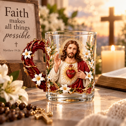 ⏳ Last Day 49% OFF – ✝️ 3D Christian Devotional Glass Mug Collection