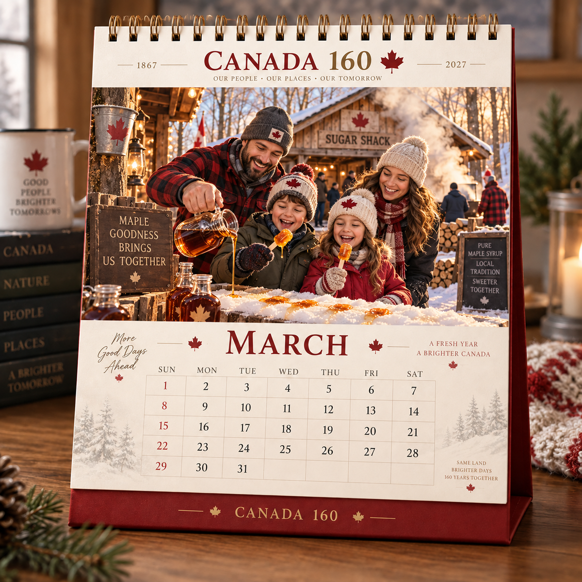 🍁 Canada 160 Family Calendar 2027 | 12 Months of Canadian Seasons, Traditions & Memories