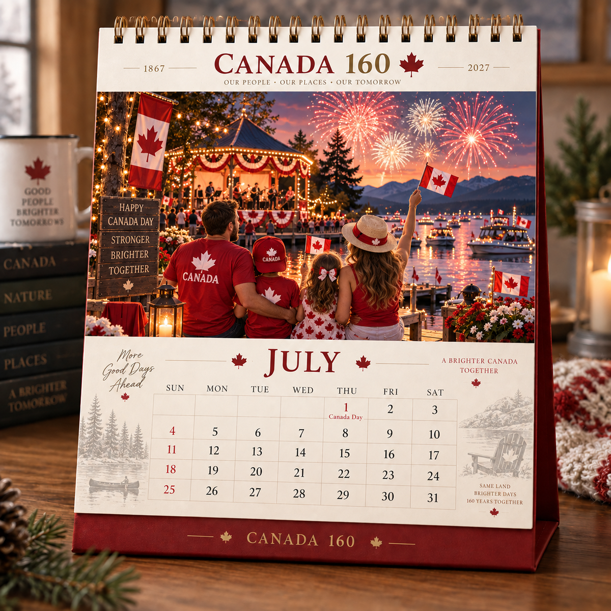 🍁 Canada 160 Family Calendar 2027 | 12 Months of Canadian Seasons, Traditions & Memories
