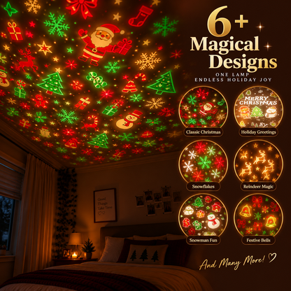#1 Best-Seller 🔥🎄Christmas Ceiling Projector – 6 Magical Light Effects for Instant Holiday Magic ✨