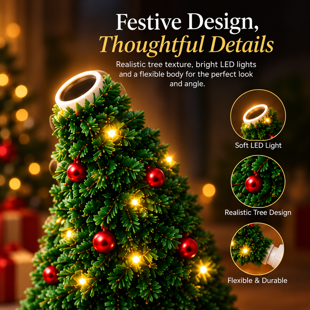 #1 Best-Seller 🔥🎄Christmas Ceiling Projector – 6 Magical Light Effects for Instant Holiday Magic ✨