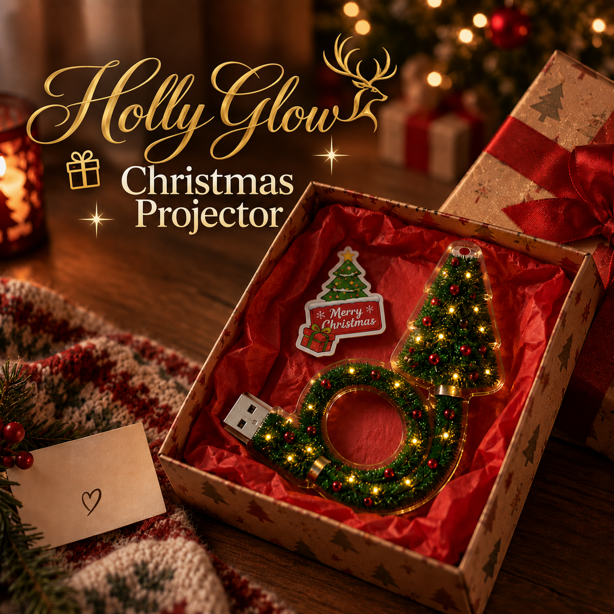 #1 Best-Seller 🔥🎄Christmas Ceiling Projector – 6 Magical Light Effects for Instant Holiday Magic ✨