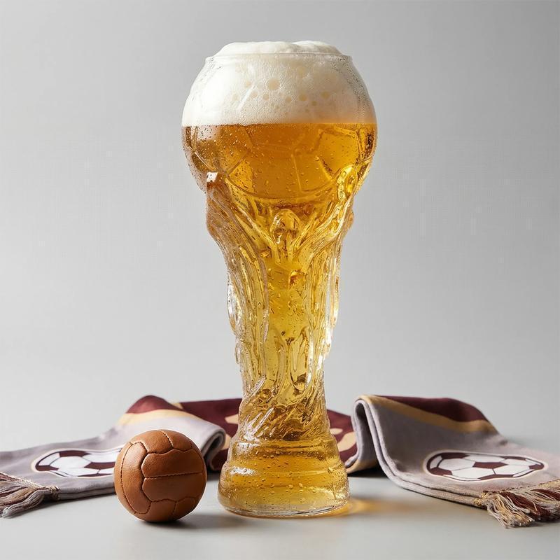 🍻⚽ Football Champion Trophy Glass – Game Day Beer Mug