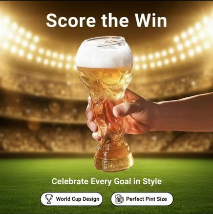 🍻⚽ Football Champion Trophy Glass – Game Day Beer Mug