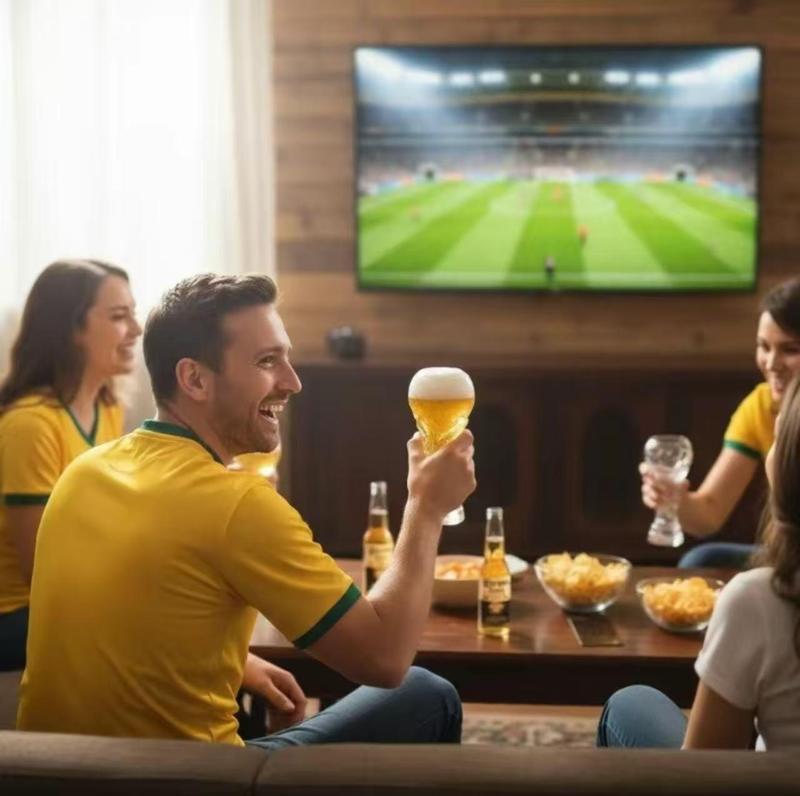 🍻⚽ Football Champion Trophy Glass – Game Day Beer Mug