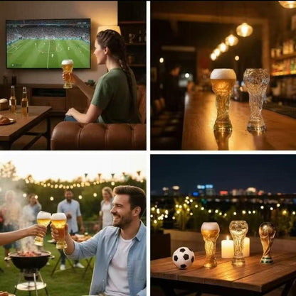 🍻⚽ Football Champion Trophy Glass – Game Day Beer Mug