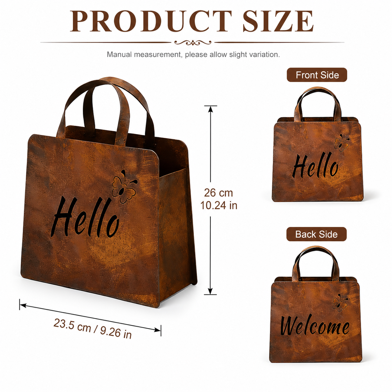 🌸Rustic Hello Metal Handbag Planter | Farmhouse Garden Decor