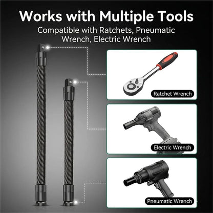🔧 1/2" Flexible Shaft Extension Extender for Torque Socket Ratchet Wrench