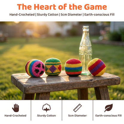💥45K+ SOLD⚽️Handmade Knitted Hacky Sack Footbags 2026 Upgraded Assorted Set