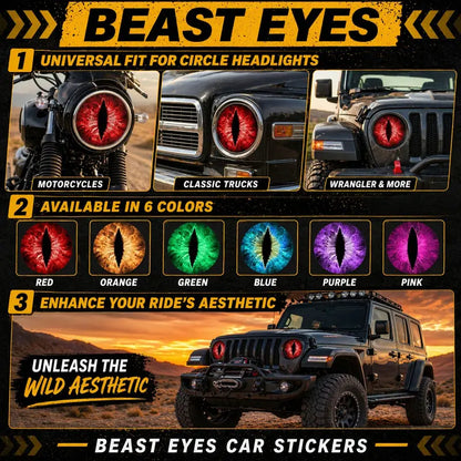 🔥Summer Hot Sale 49% OFF👹 Beast Eyes Aggressive Headlight Decals（1 Pair）