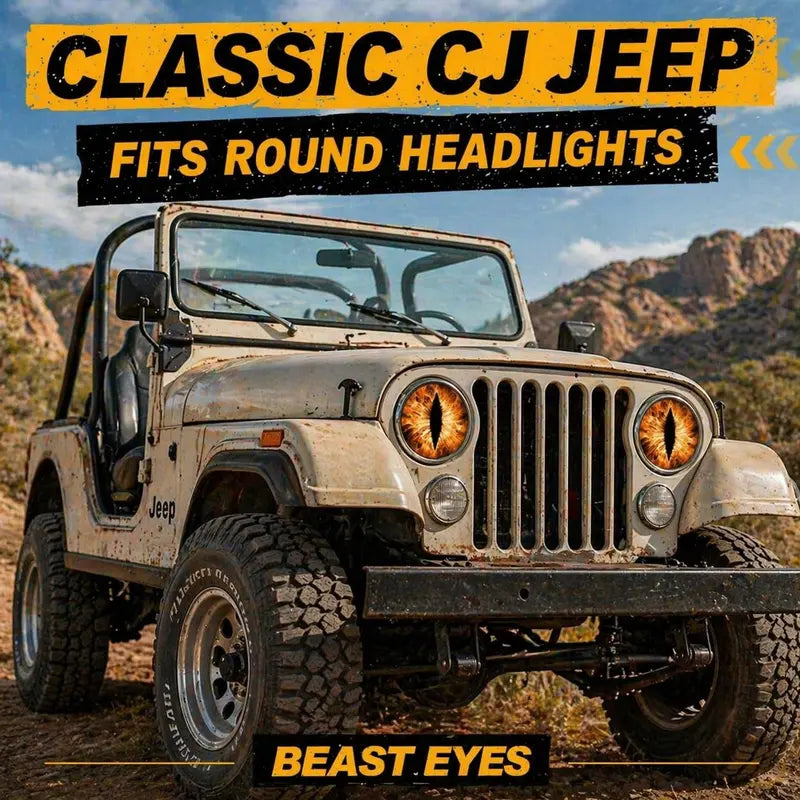 🔥Summer Hot Sale 49% OFF👹 Beast Eyes Aggressive Headlight Decals（1 Pair）