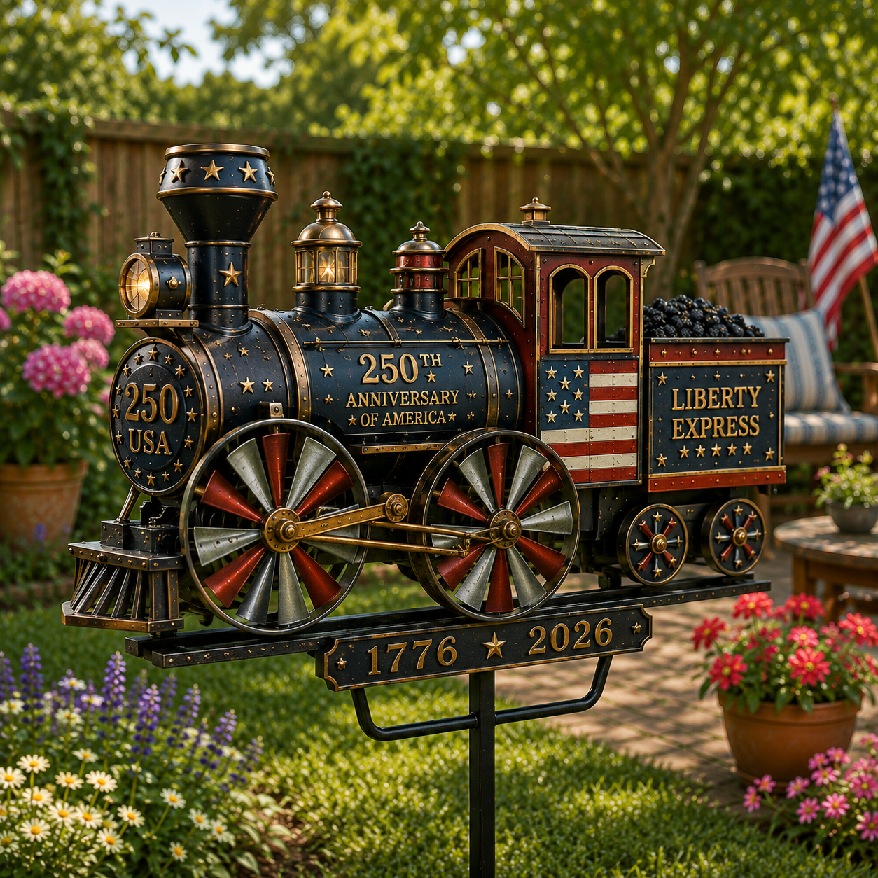 Last Day Promo: 49% OFF🚂America 250 Liberty Express Wind Spinner-Buy 2 Free Shipping Today!
