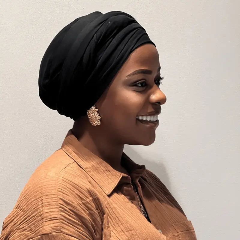 ✨ Adjustable Pre-Tied Turban Wrap – Effortless Everyday Elegance