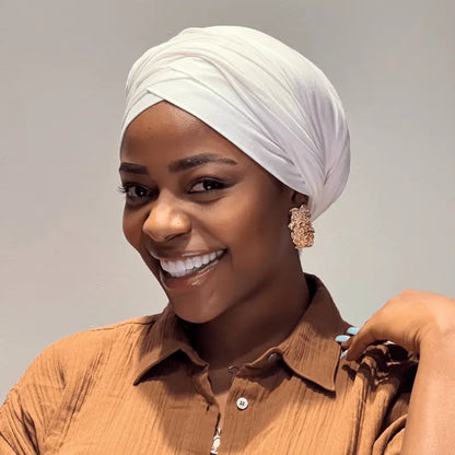 ✨ Adjustable Pre-Tied Turban Wrap – Effortless Everyday Elegance