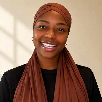 ✨ Adjustable Pre-Tied Turban Wrap – Effortless Everyday Elegance