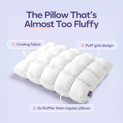 ☁️ Cooling Cloud Pillow – Ultra Plush Sleep Comfort